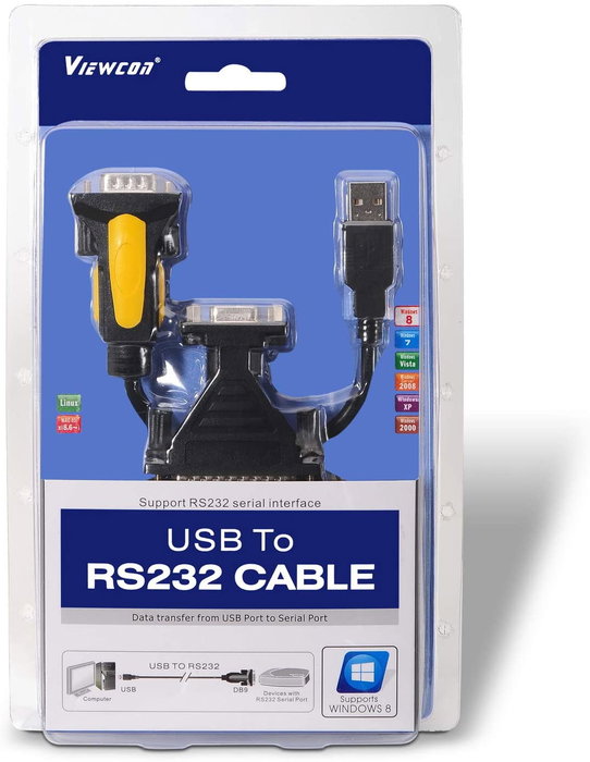 Aisens Conversor USB a Serie A104-0039 Negro 1,8m